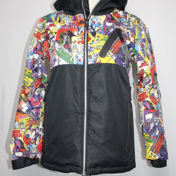 686 Transformers Comic Print Jacket Youth Medium - Picture 2 of 11